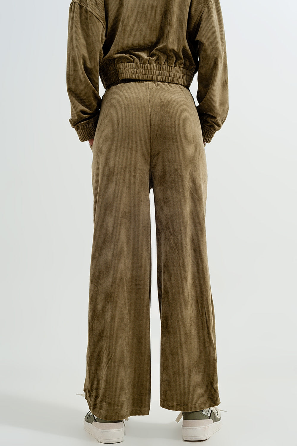 Jogger aux avec cordon de serrage à la taille Vert