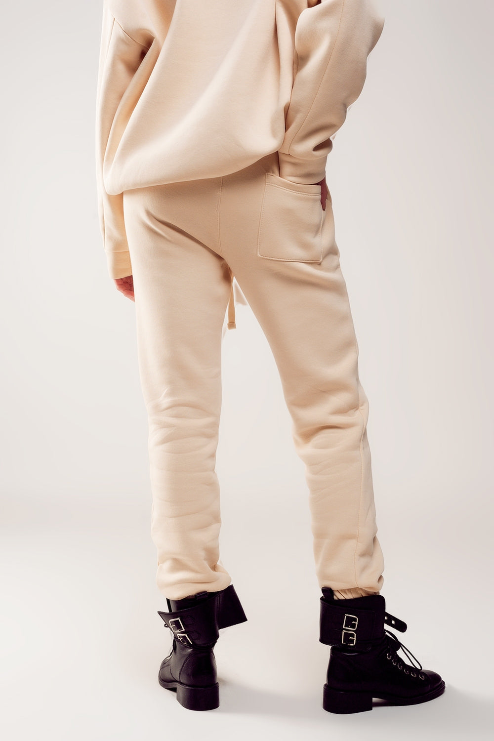 Jogger en coton creme