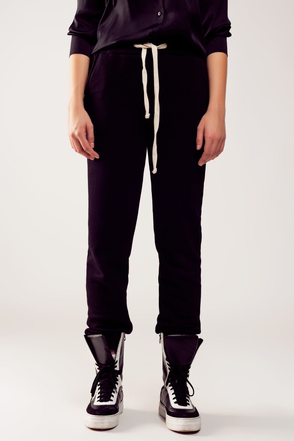 Jogger en coton noir