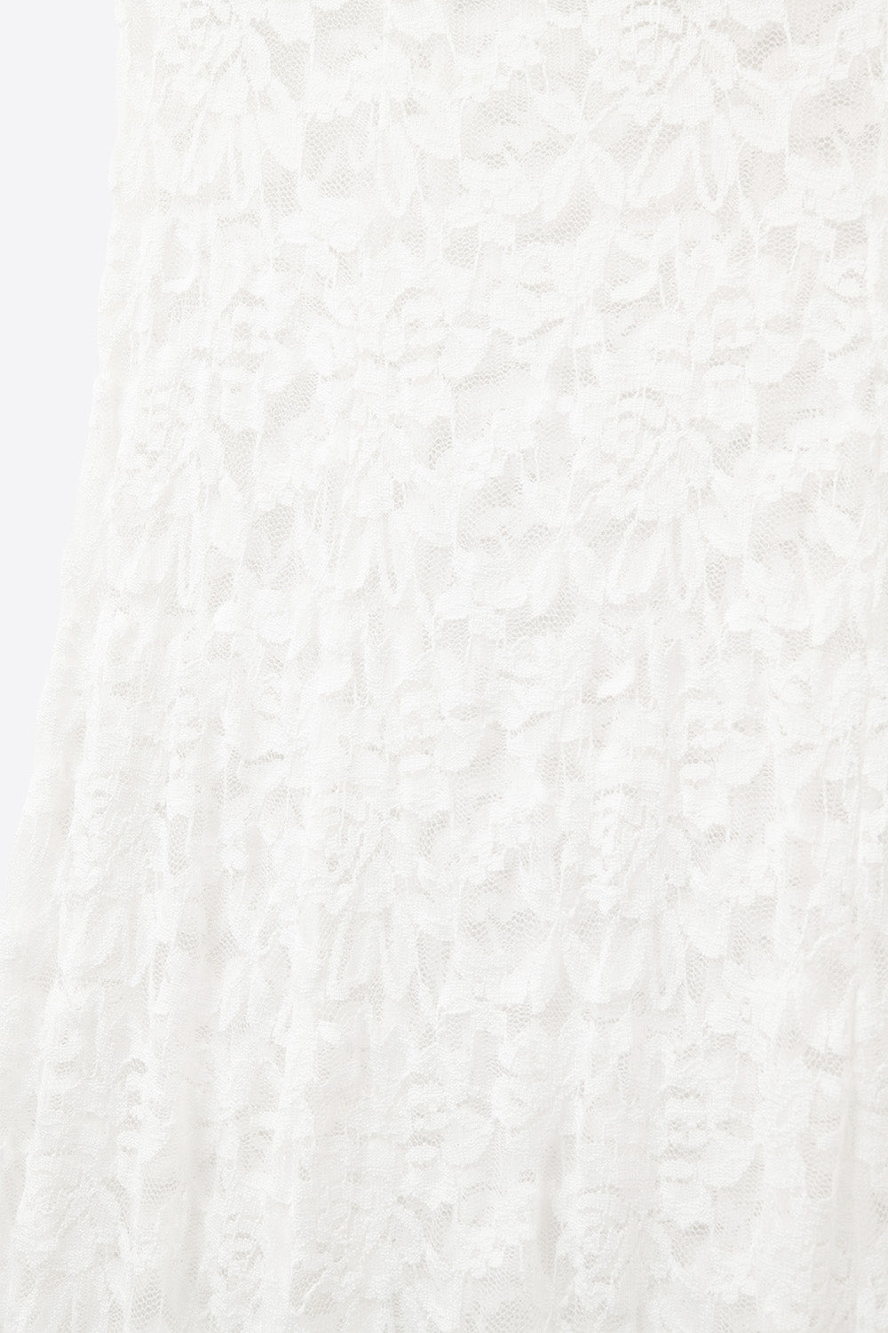 Jupe maxi en dentelle blanche avec motif floral