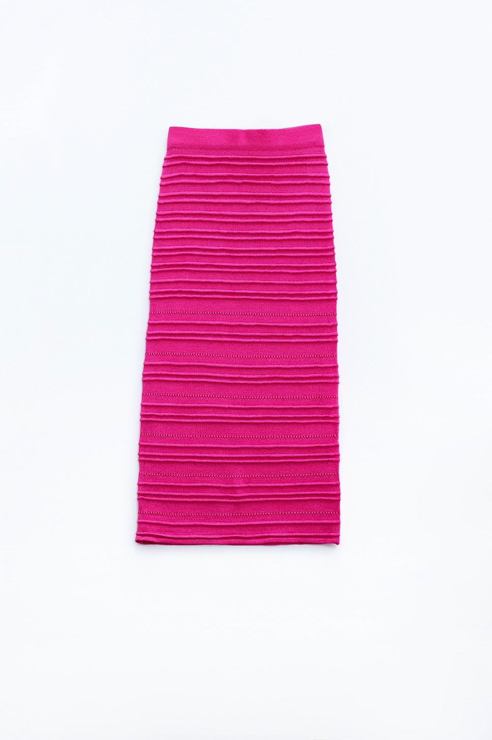 Jupe midi en tricot Fuschia