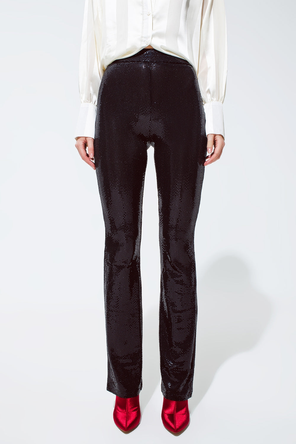 Q2 Legging à paillettes en noir
