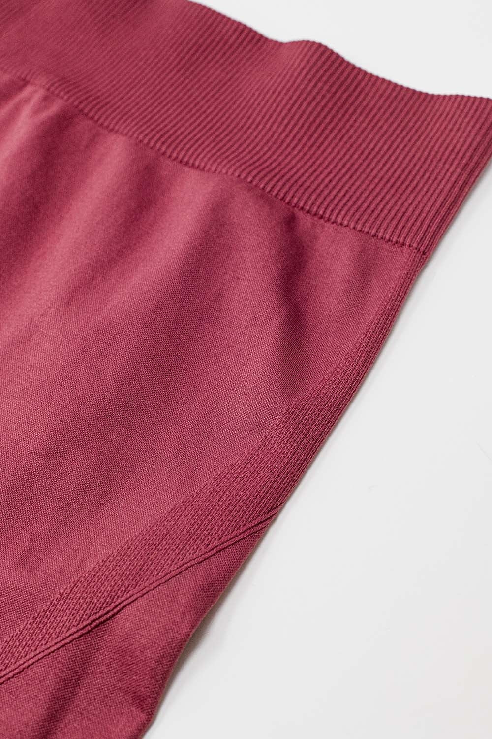 Leggings taille haute côtelés sans couture Old Pink