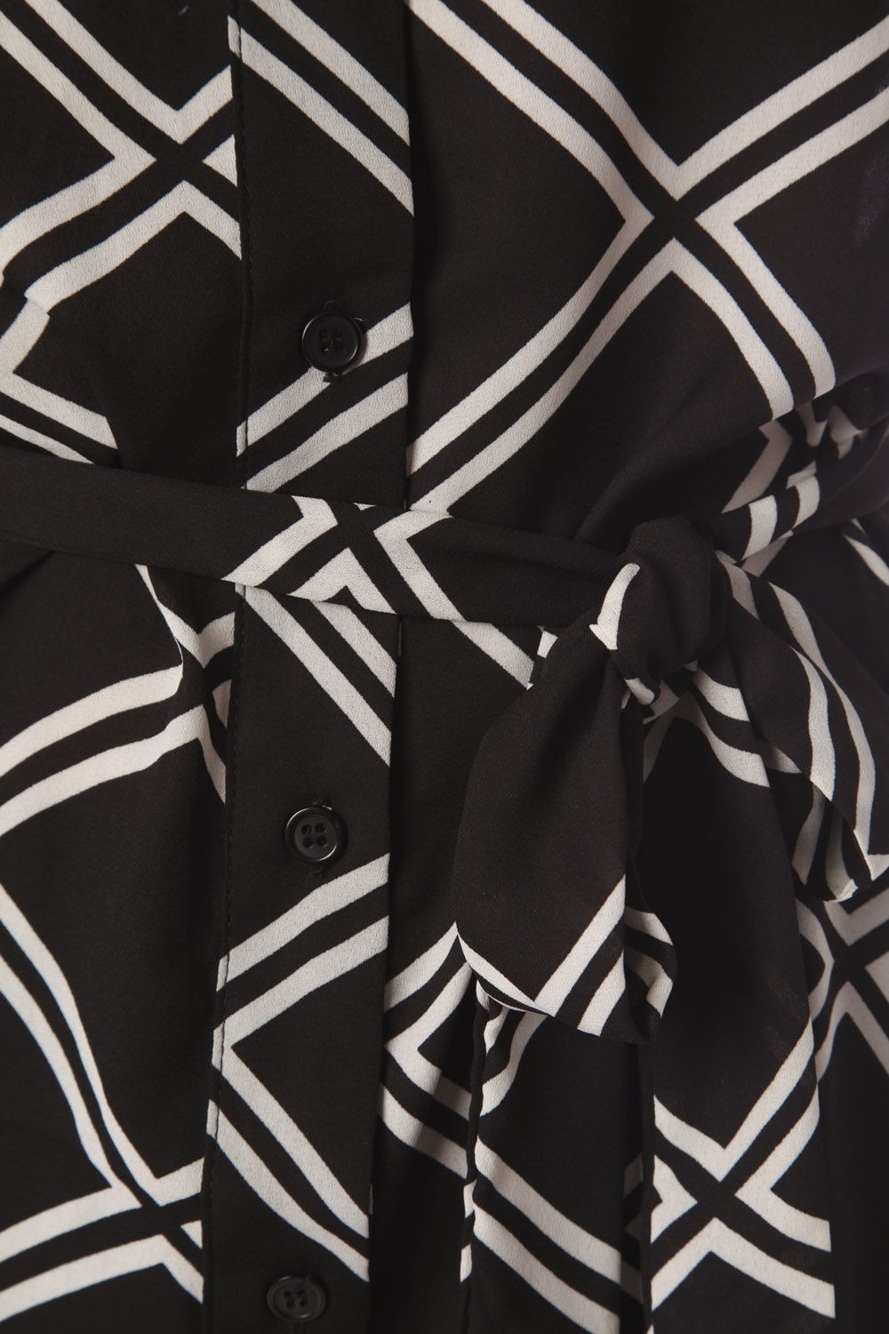 Longue chemise à imprimé noir