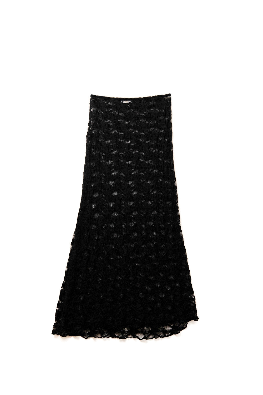 Longue jupe noire transparente de style bohémien