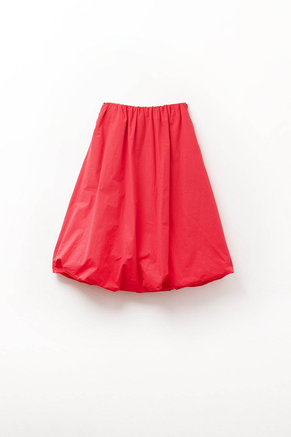 Mini jupe bulle rouge en popeline