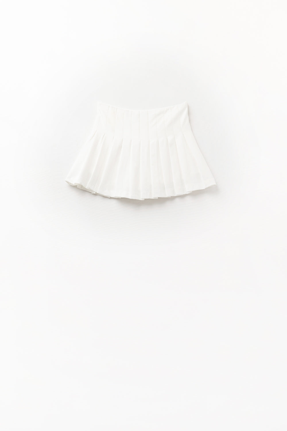 mini-jupe plissée blanche