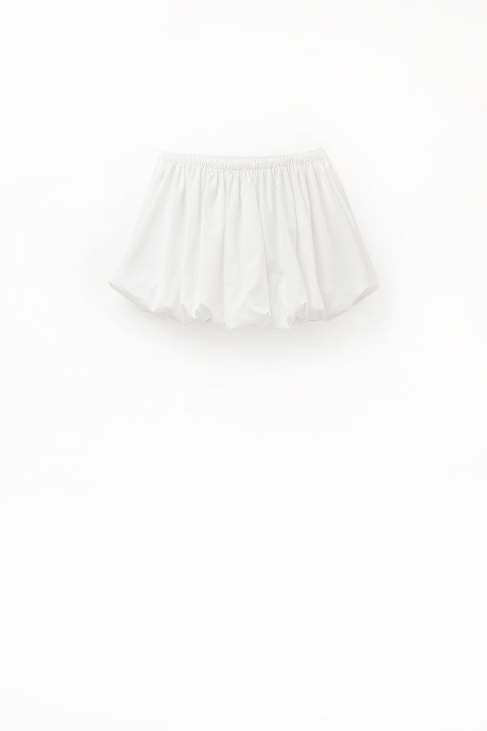 minijupe ballon en popeline blanche