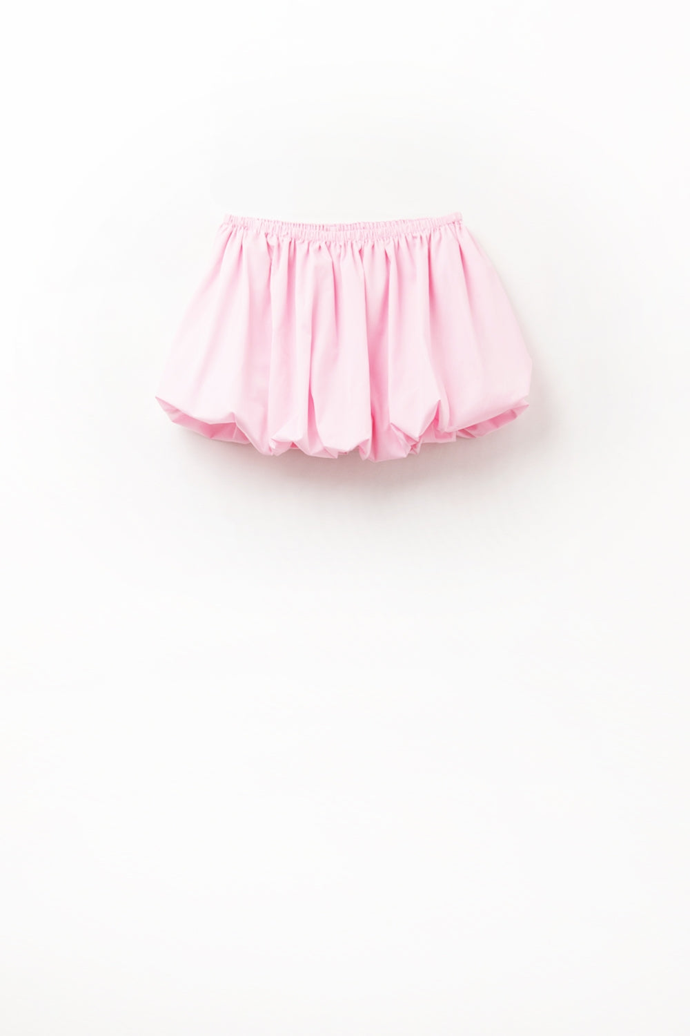 Minijupe boule en popeline rose