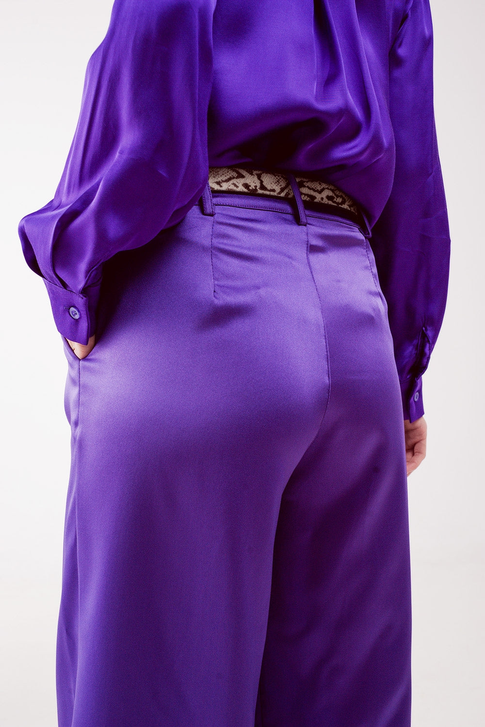Pantalon à pinces pourpre