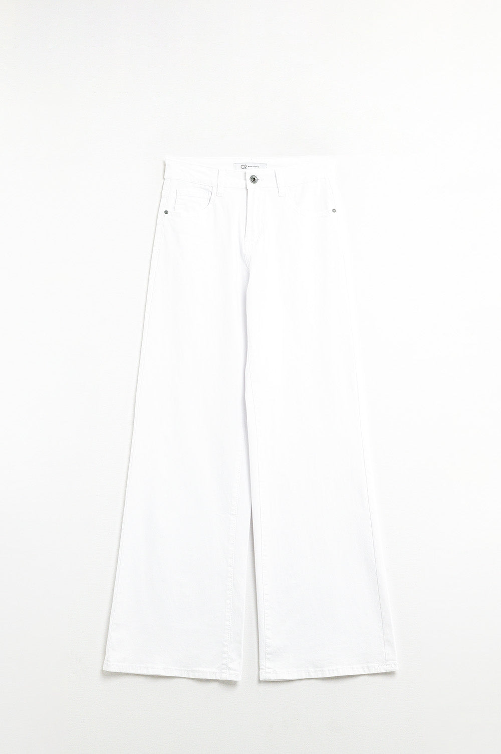 Pantalon Blanc Droit Jambe Large