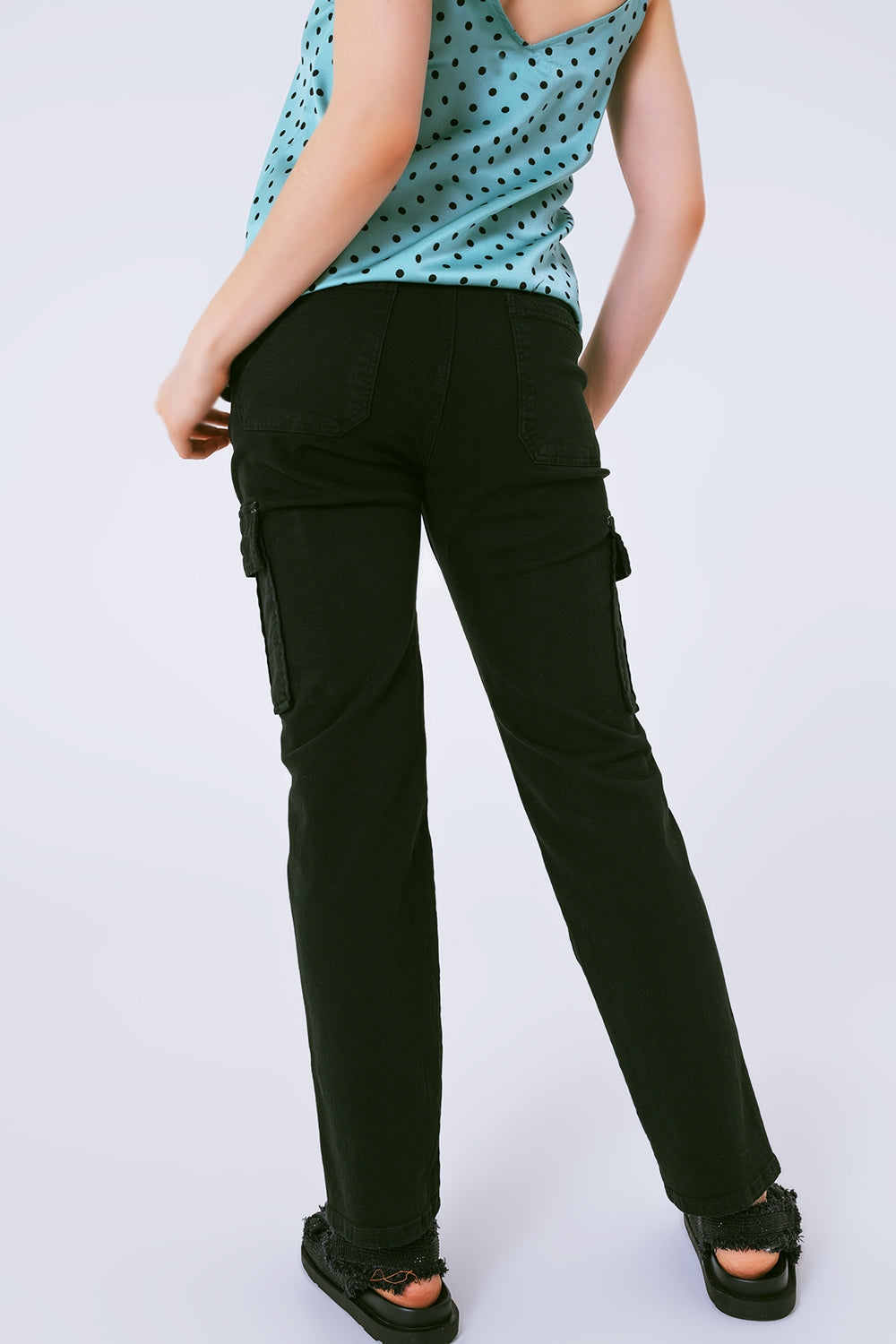 Pantalon cargo décontracté noir