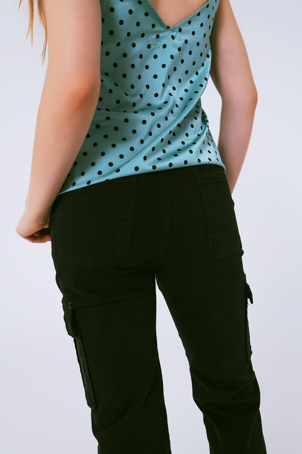 Pantalon cargo décontracté noir