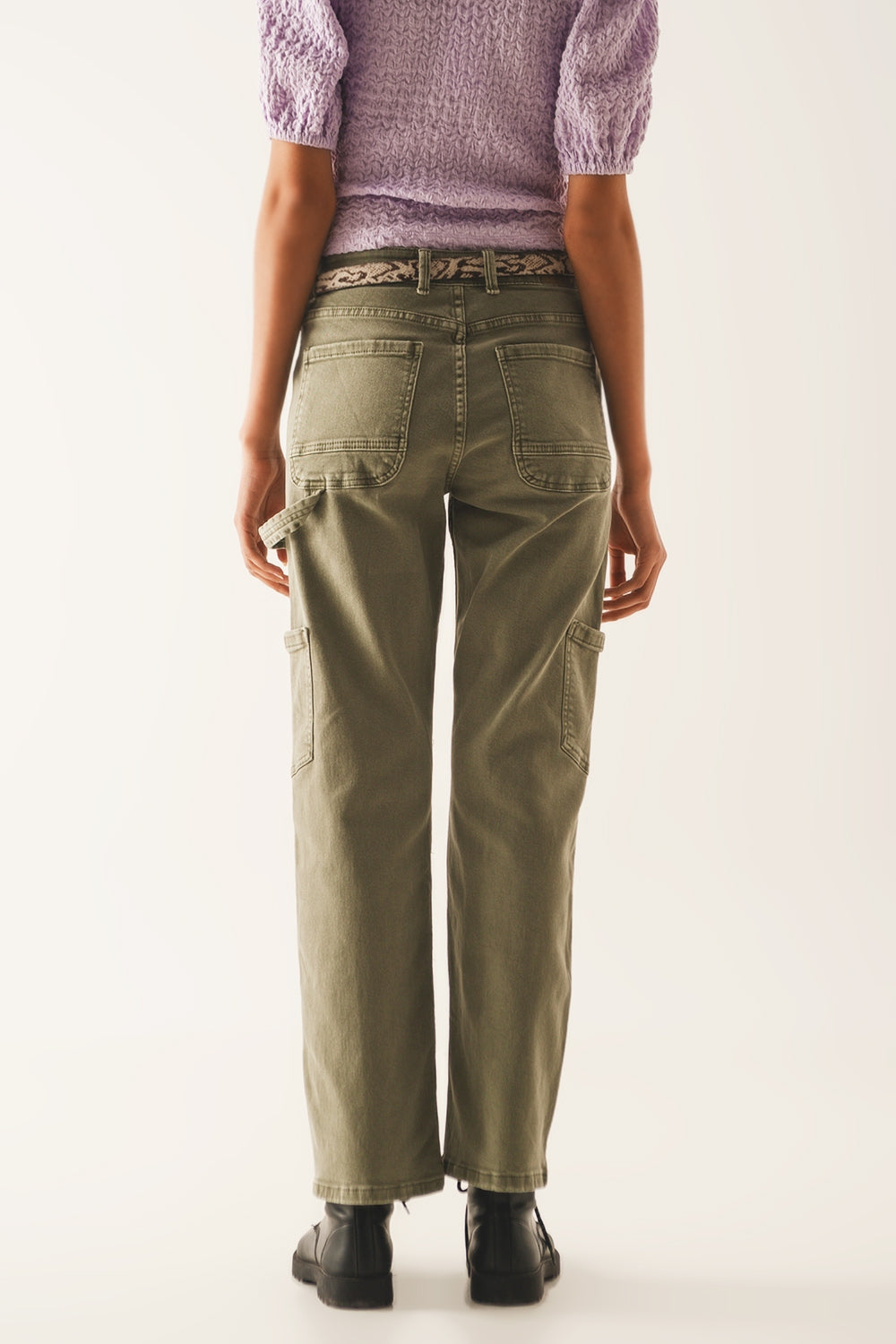 Pantalon cargo en kaki