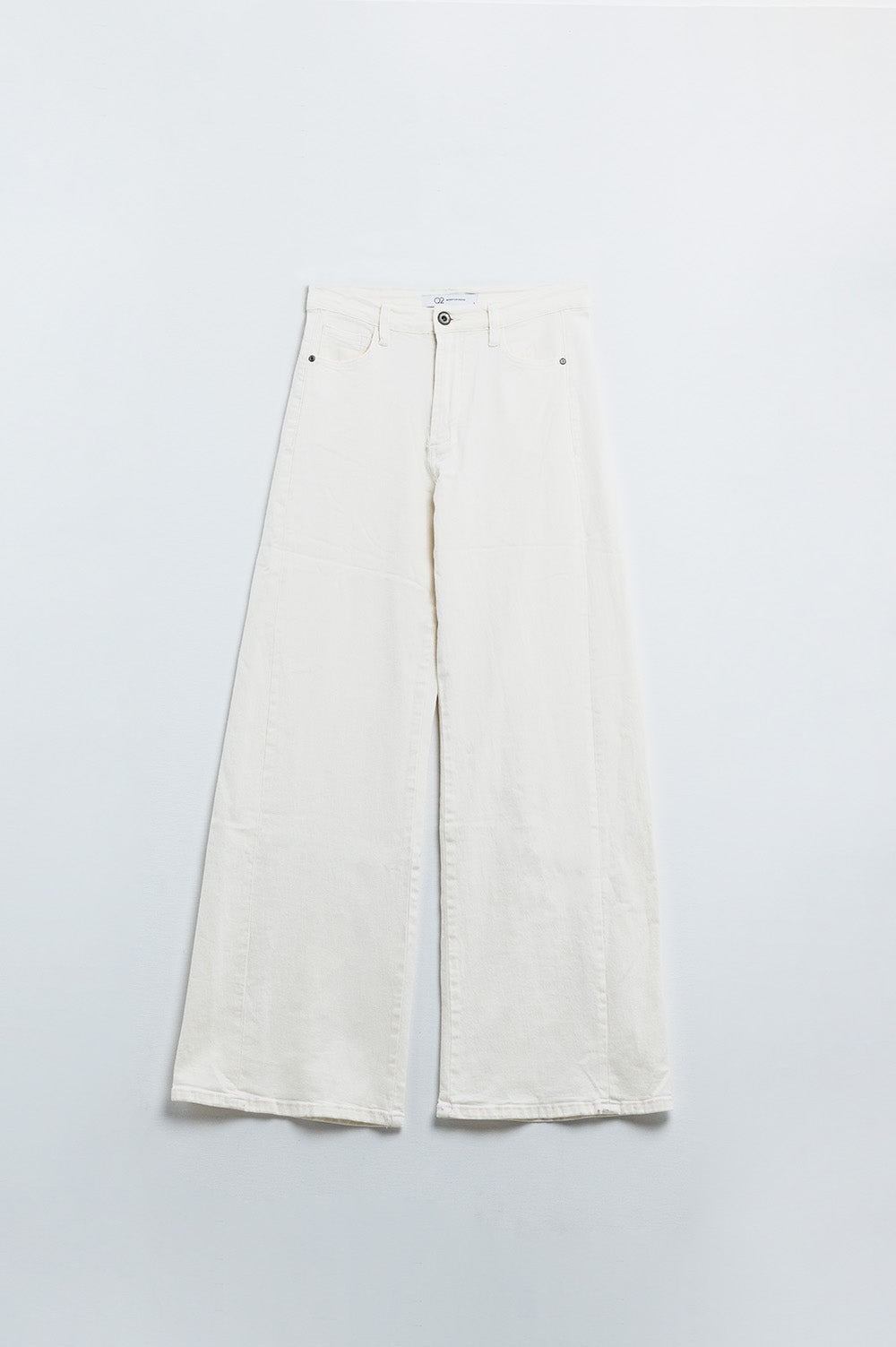 Pantalon extra-large de couleur crème