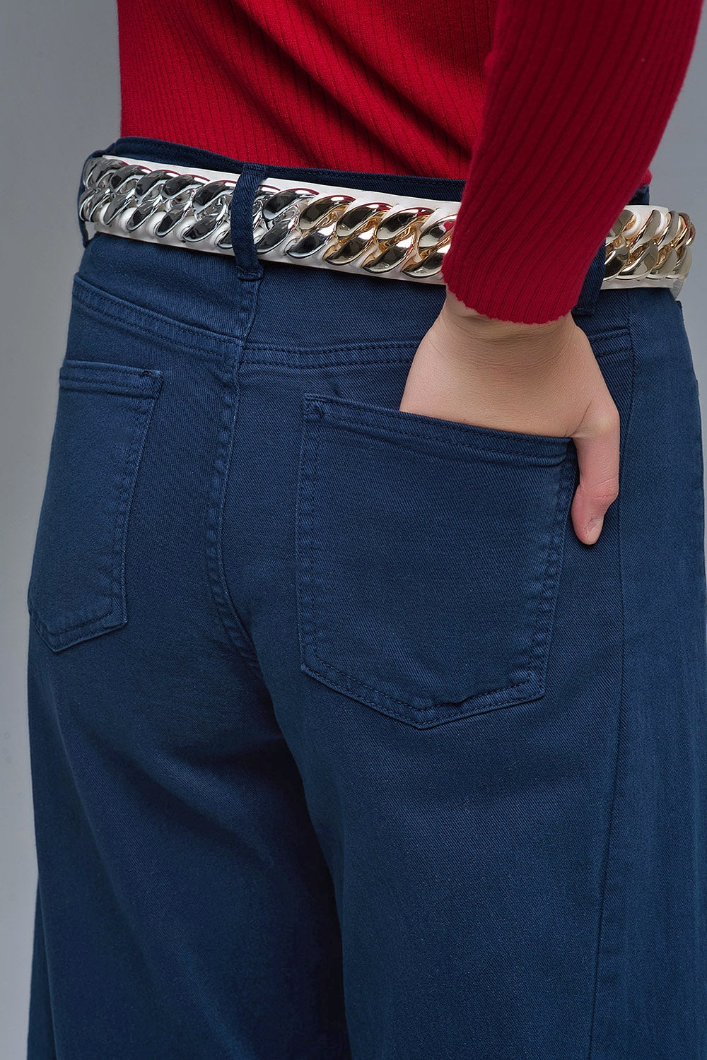 Pantalon extra-large en marine