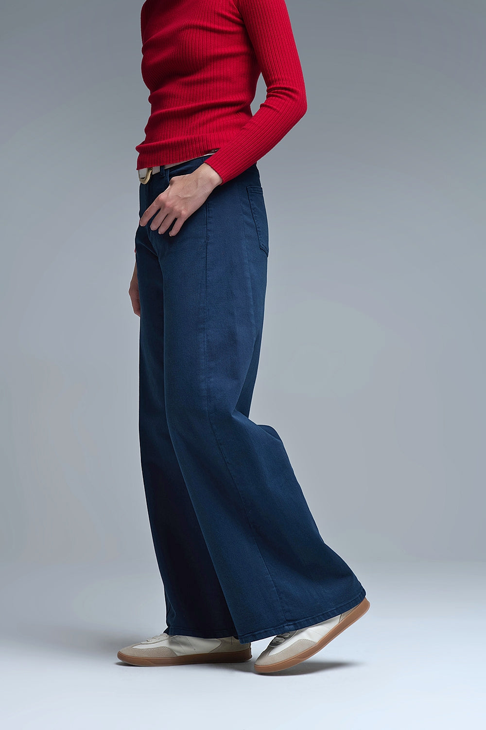 Pantalon extra-large en marine