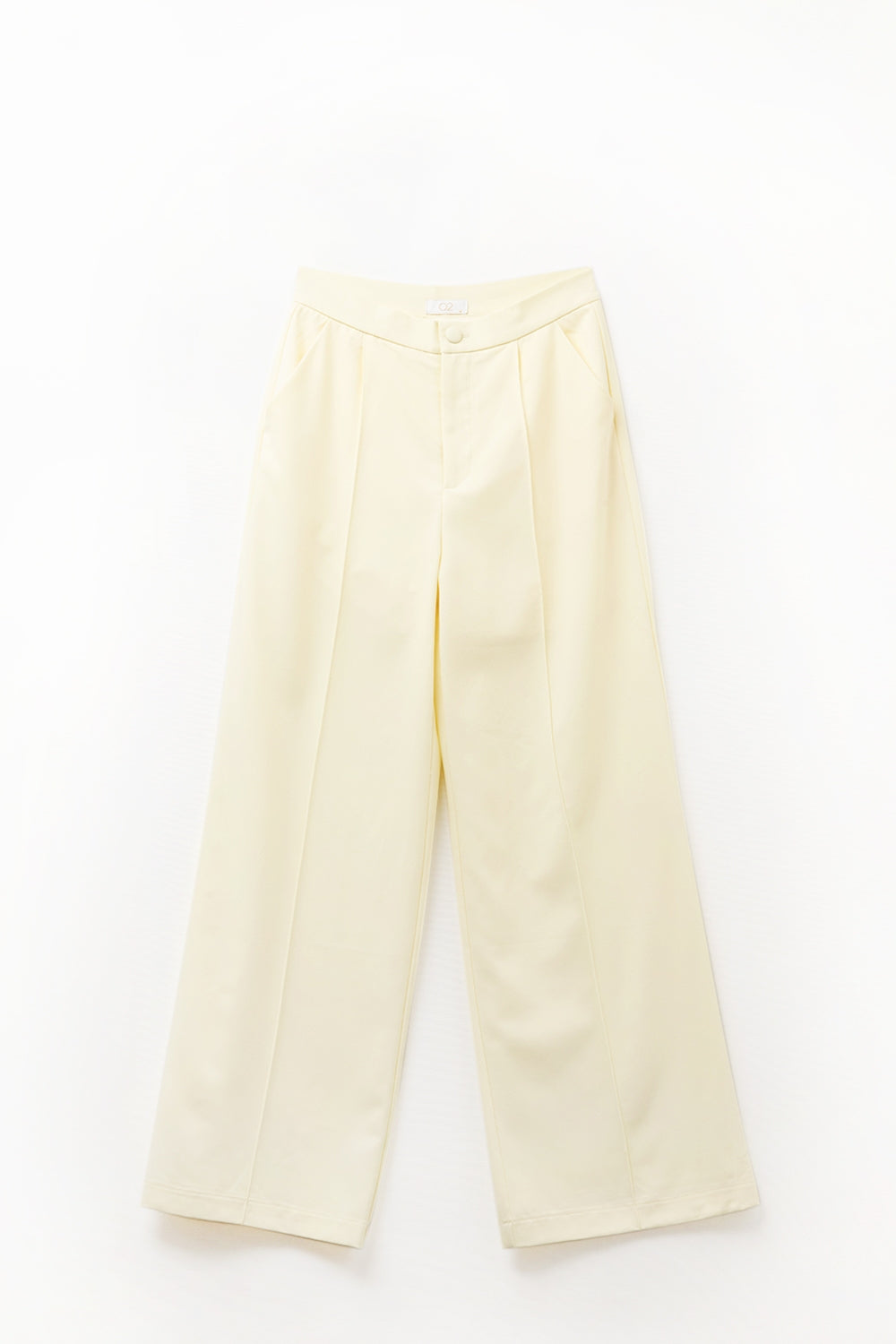 Pantalon large sur mesure en jaune