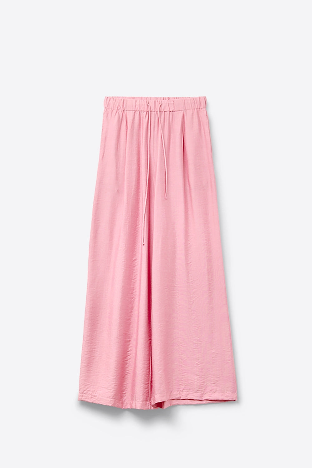 Q2 Pantalon rose à jambe large en viscose légère