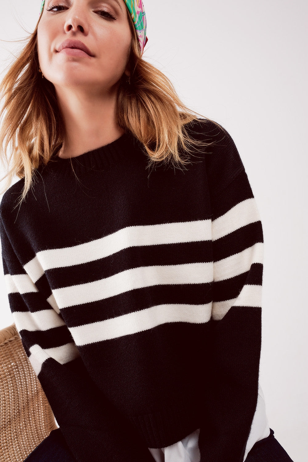 Pull 2 en 1 avec doublure style chemise Noir