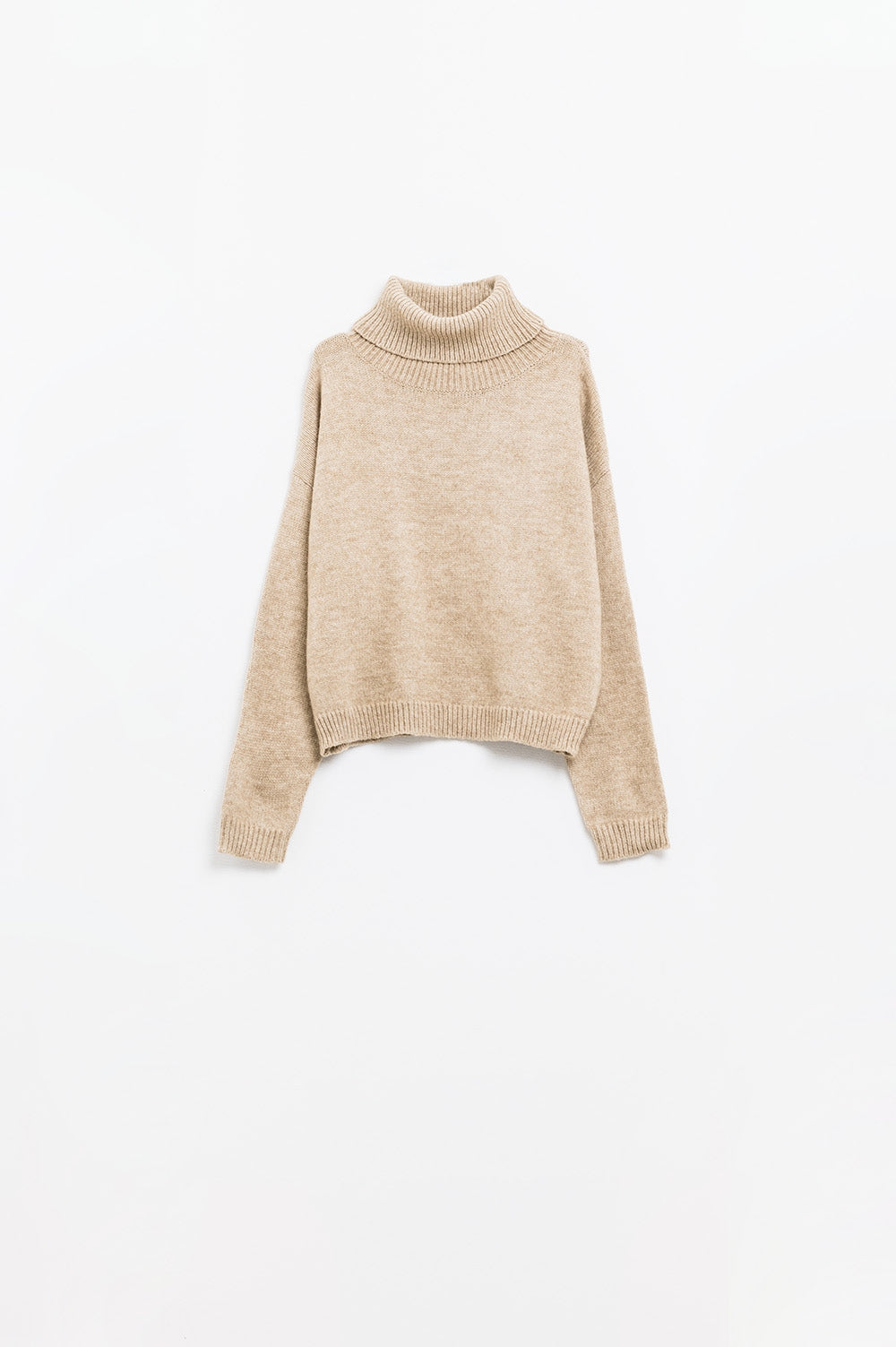 Pull beige ample à manches tombantes