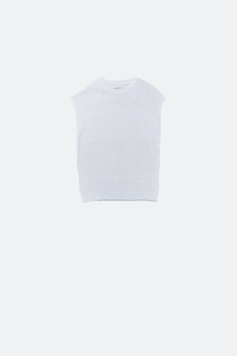 Pull blanc en maille ouverte douce et manches tombantes