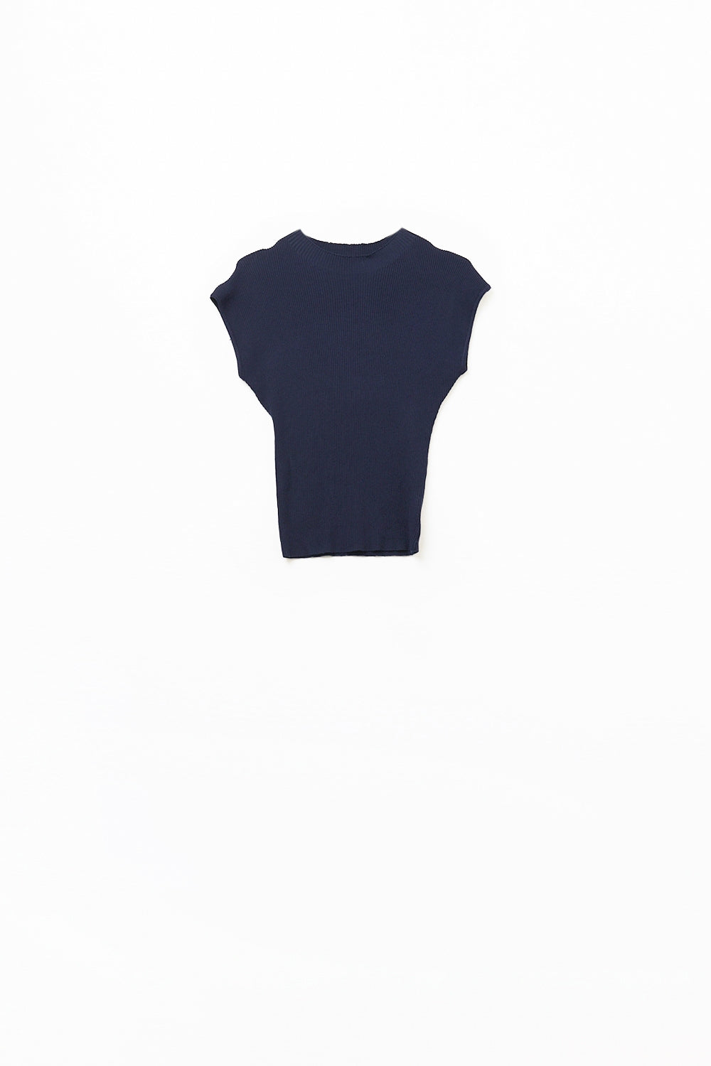 Q2 pull cropped sans manches en marine