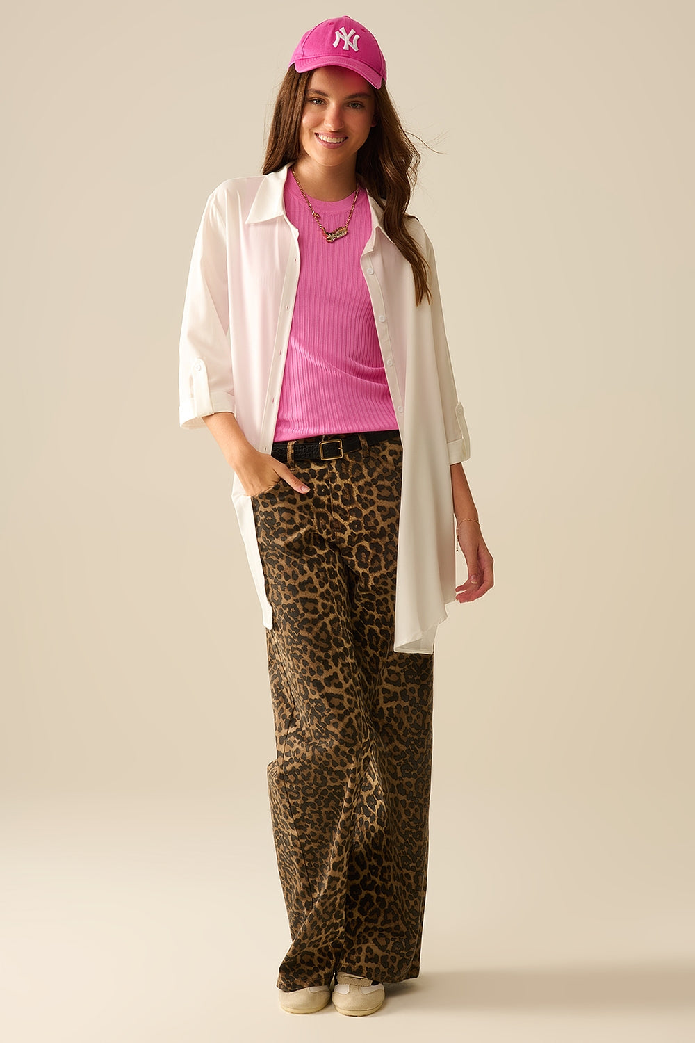 Pull en maille côtelée sans manches en fuchsia