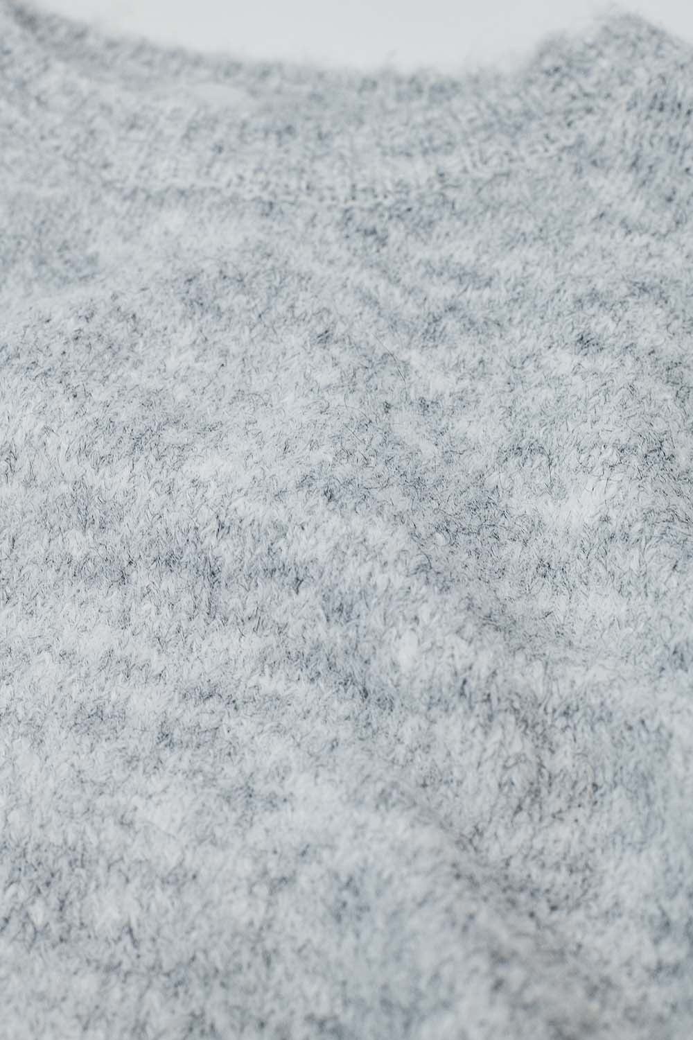 Pull en tricot doux de coupe standard en gris