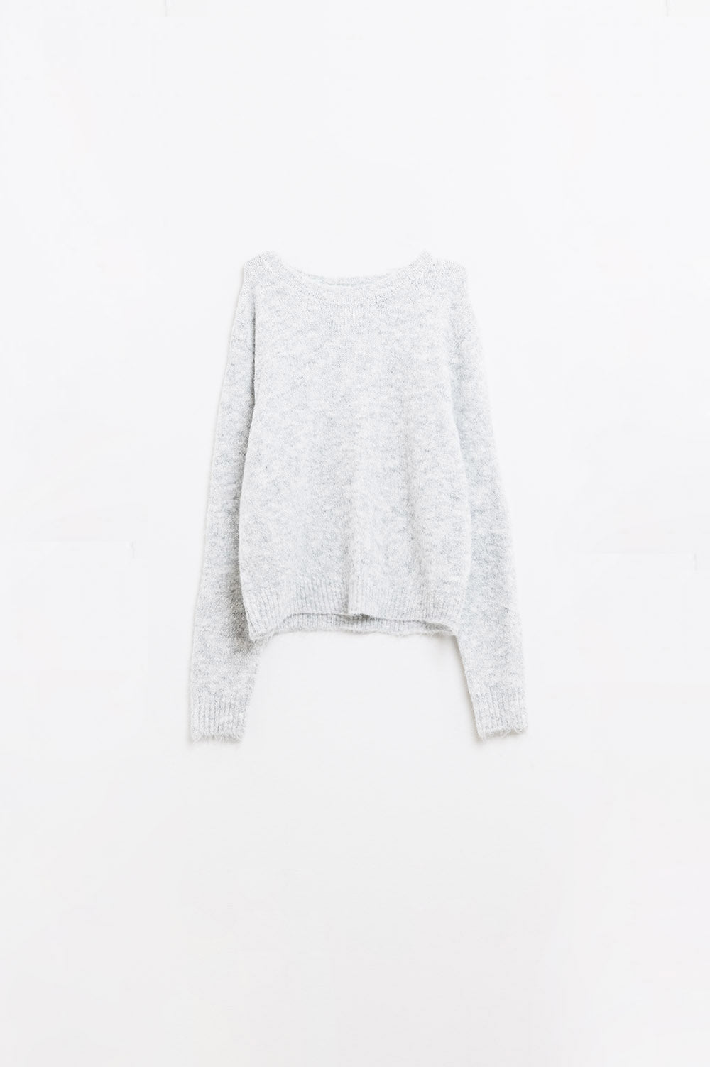 Pull en tricot doux de coupe standard en gris