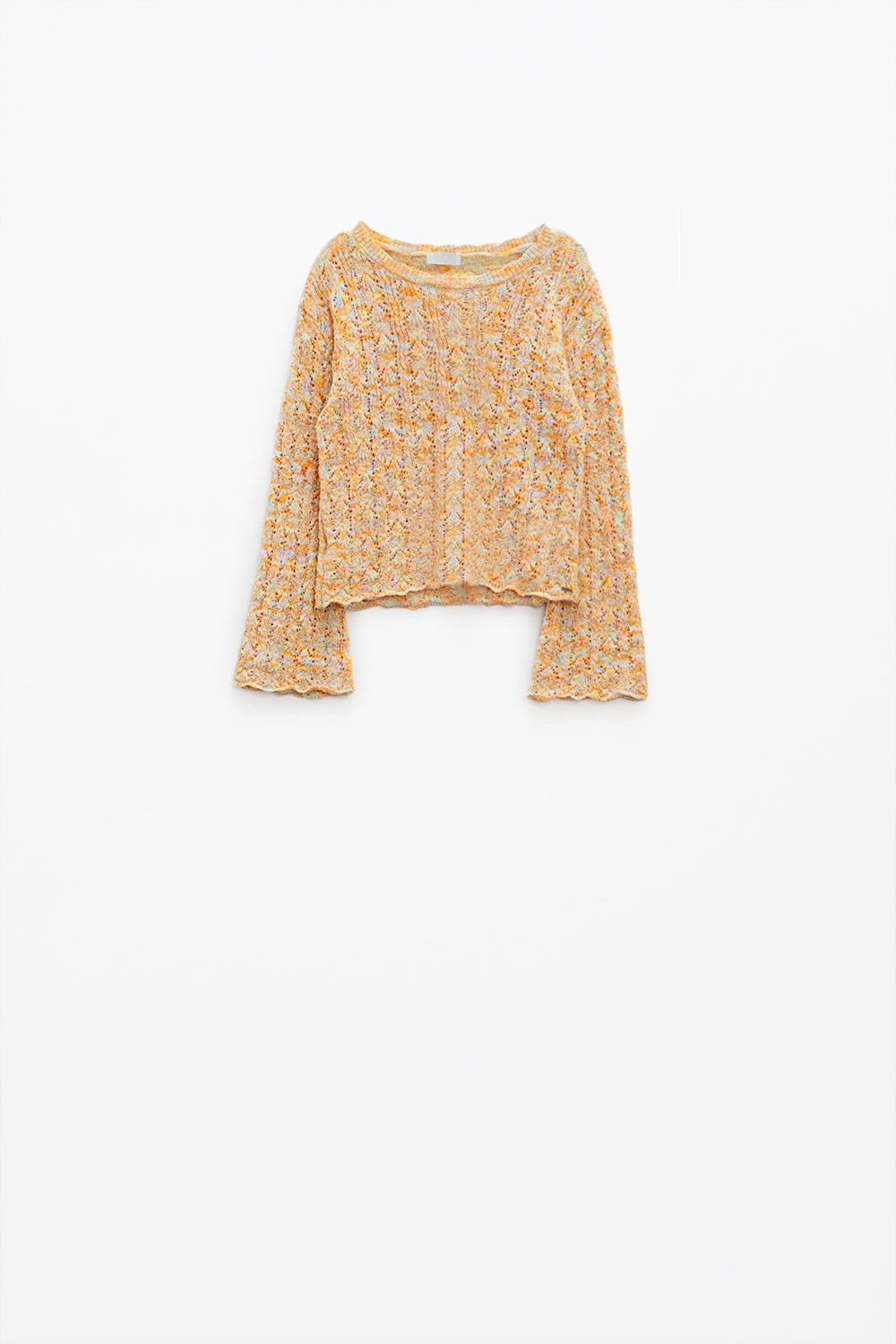 Pull multicouleure à manches évasées