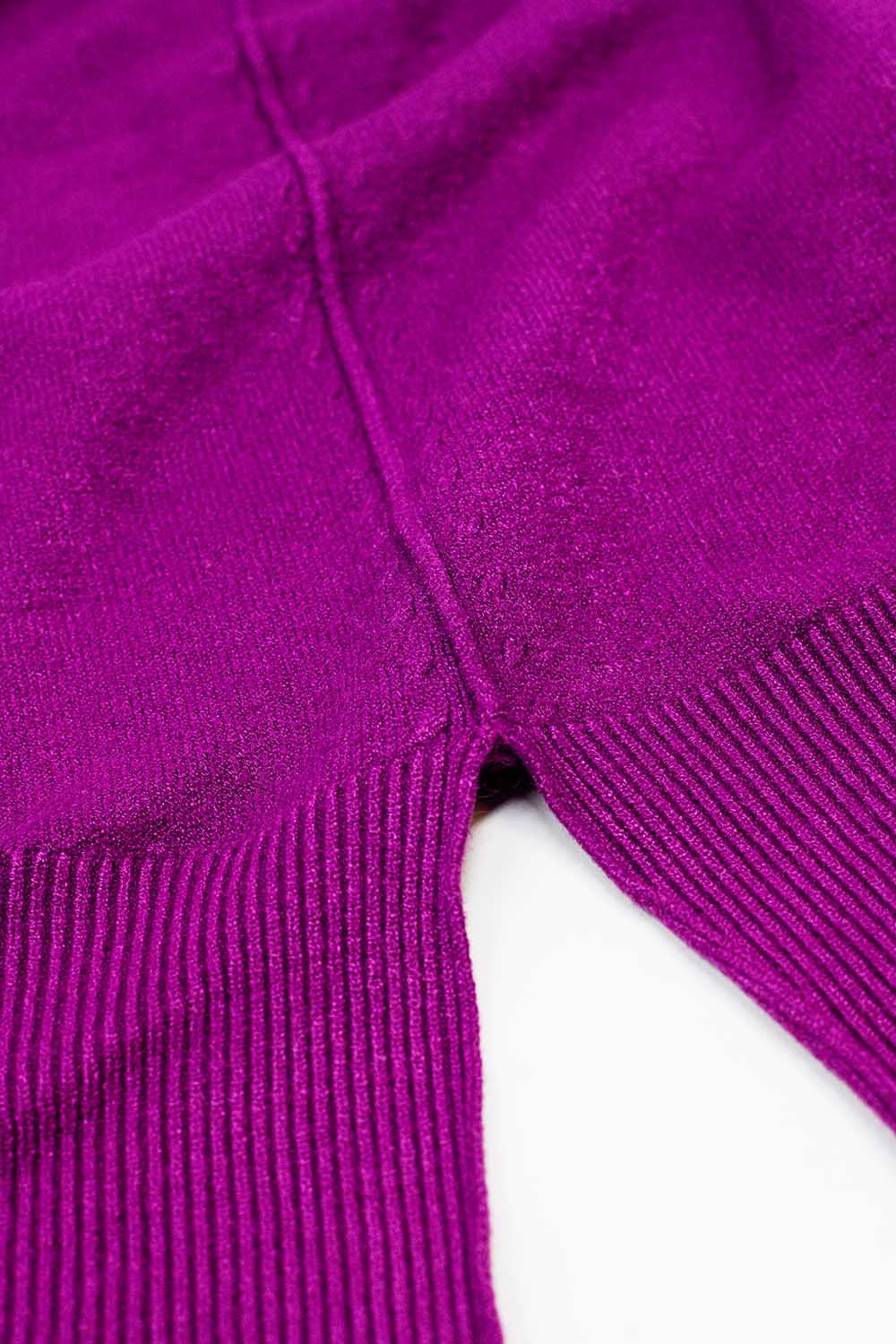 Pull-over ample fuchsia à dos ouvert
