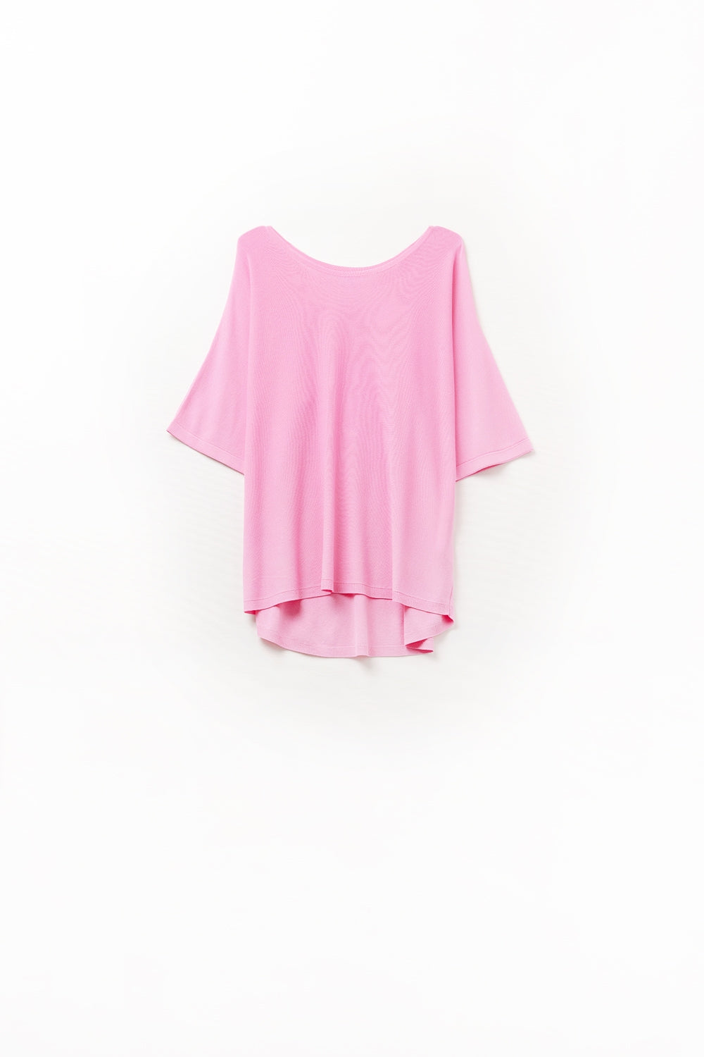 Q2 pull oversize en fuchsia avec manches coudées