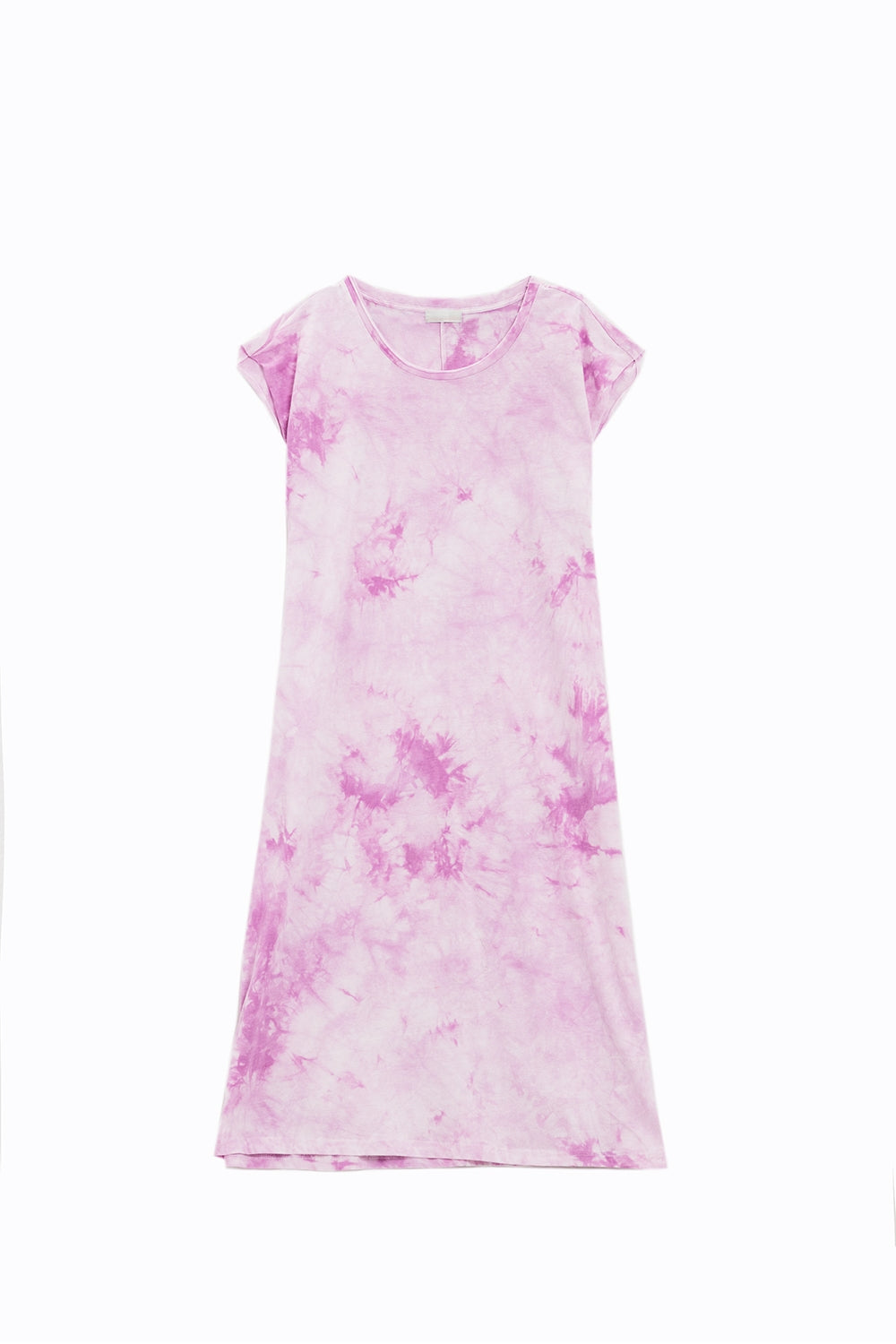 Robe Chemise Mi-longue Tie Dye Rose