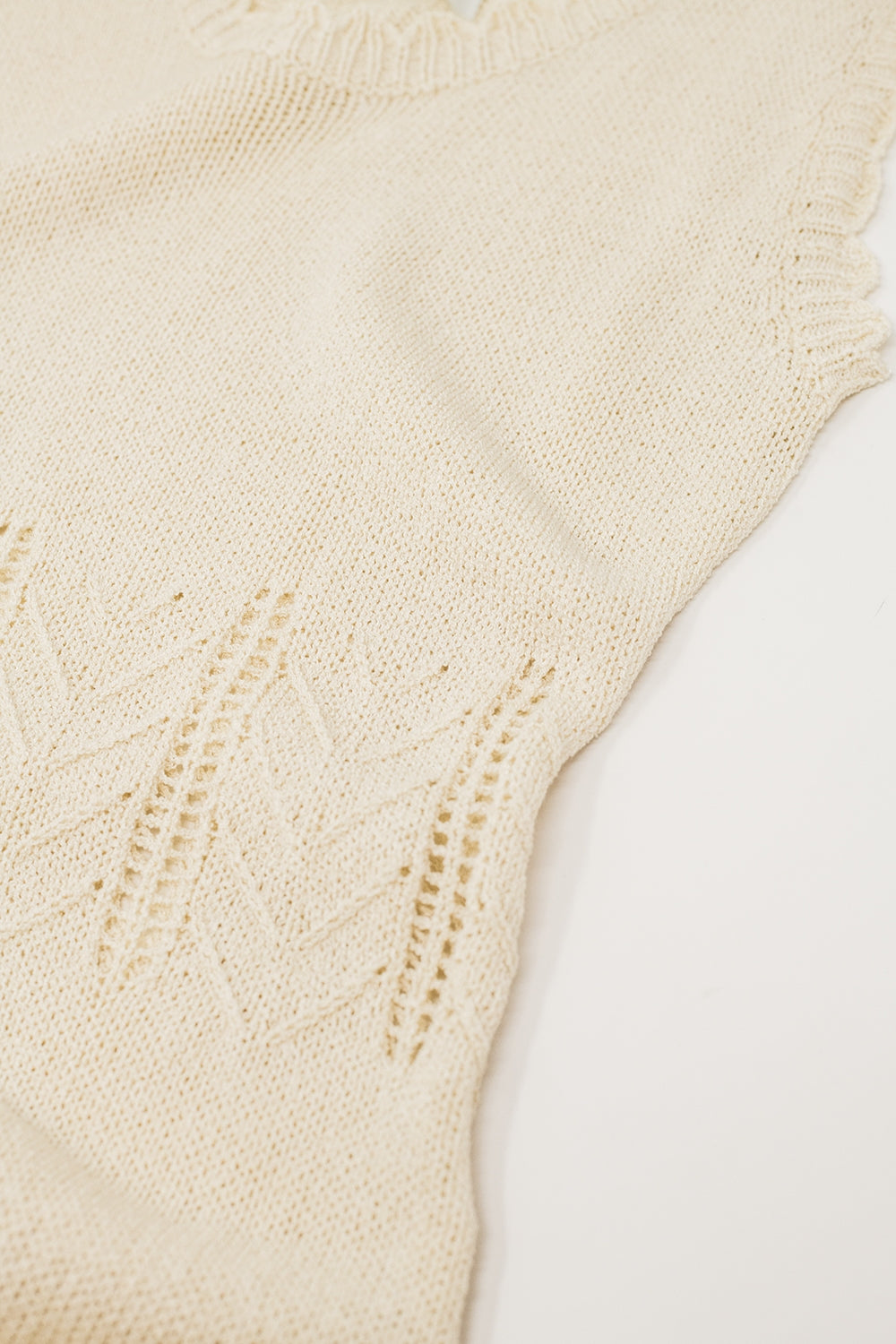 Robe longue beige de style A-line en maille fine