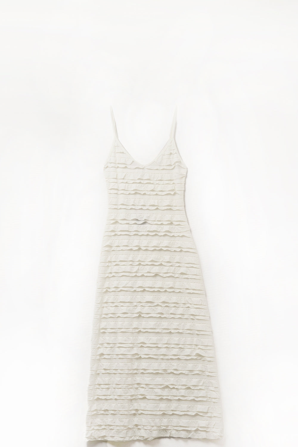 Q2 robe longue crème jaune à bretelles