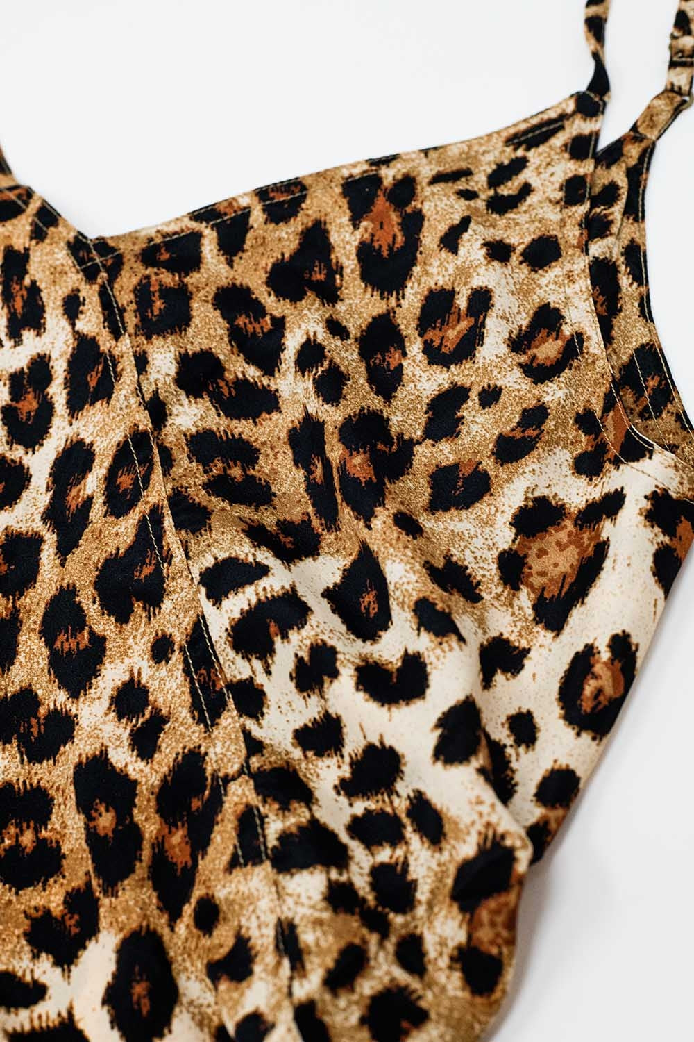 Robe midi à imprimé léopard