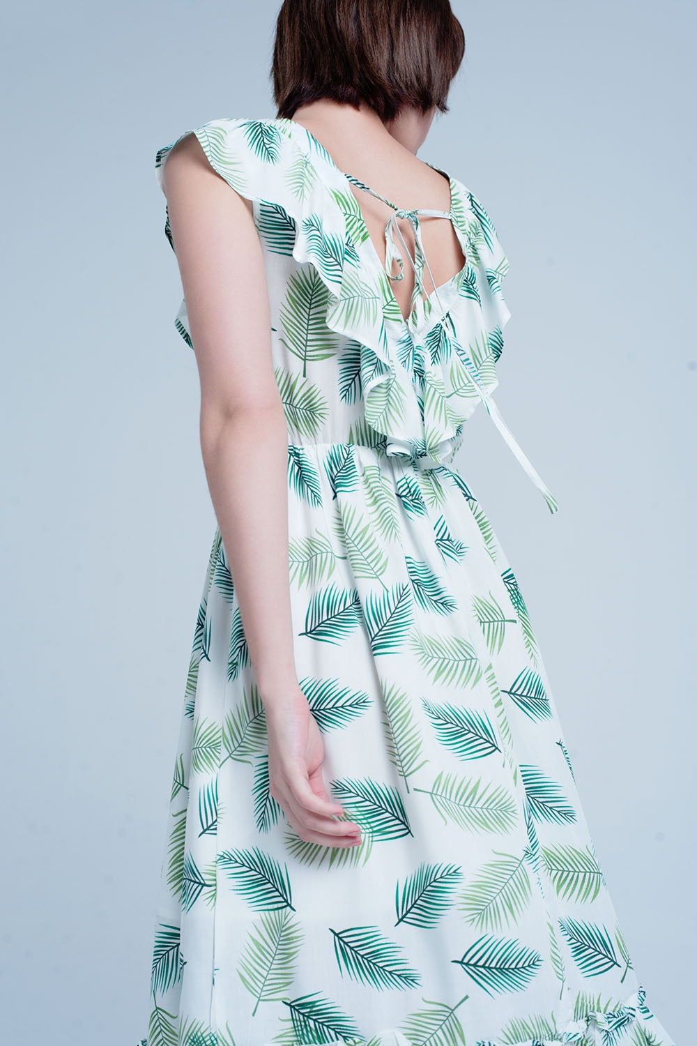 Robe Midi imprimé vert