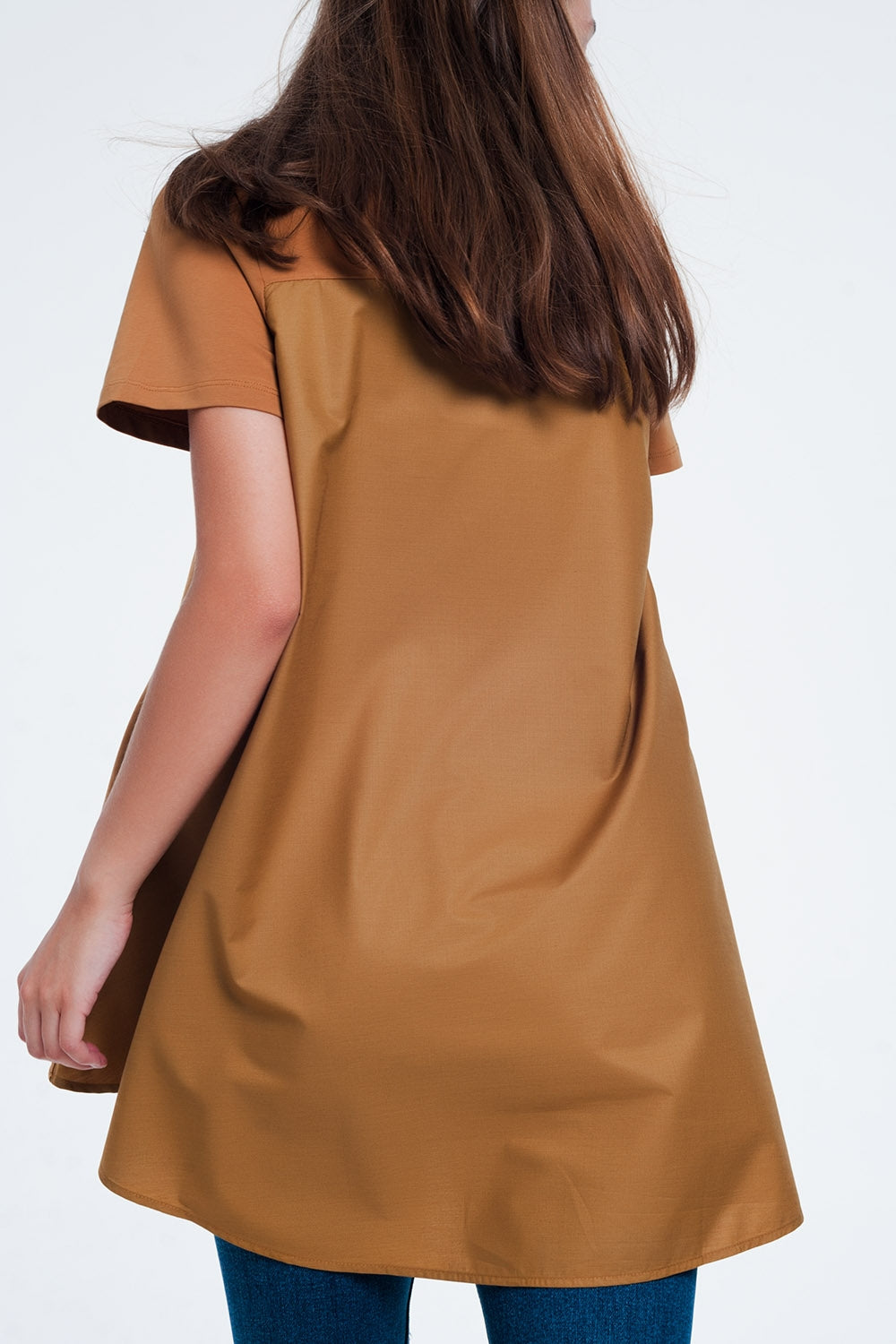 Robe t-shirt en marron
