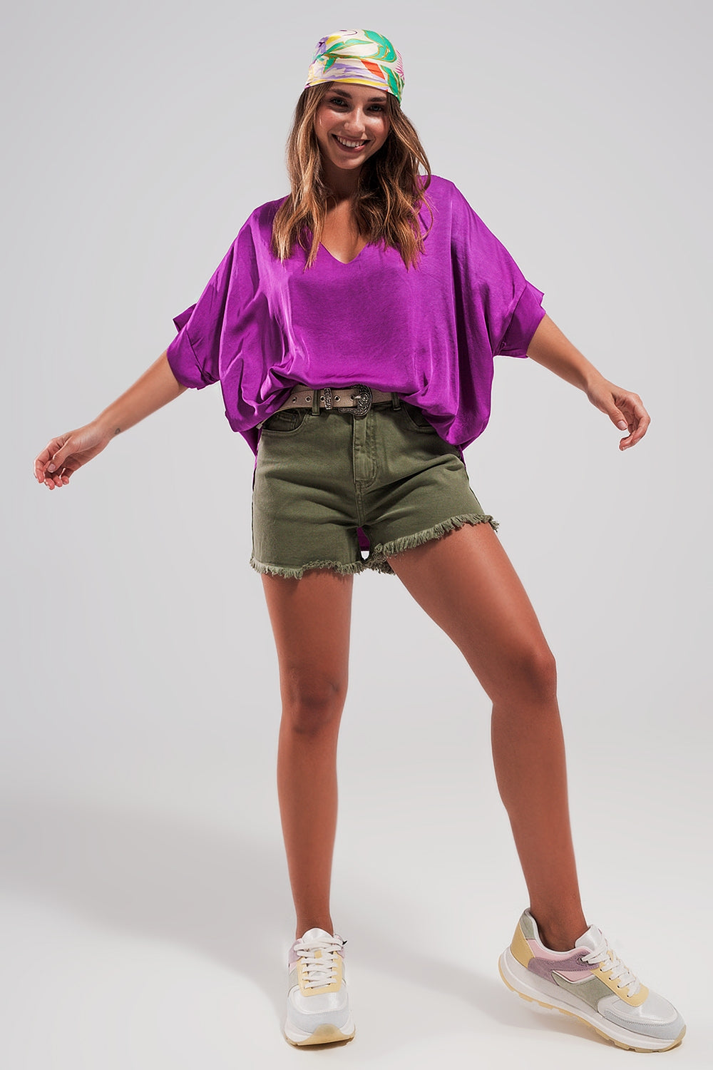 Short en kaki