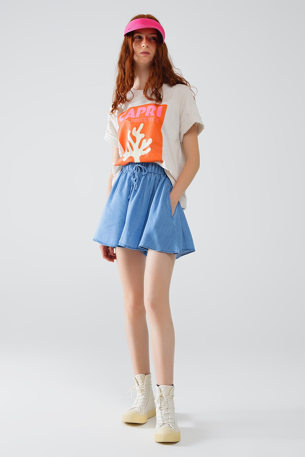 Short en Tencel fluide avec poches latérales