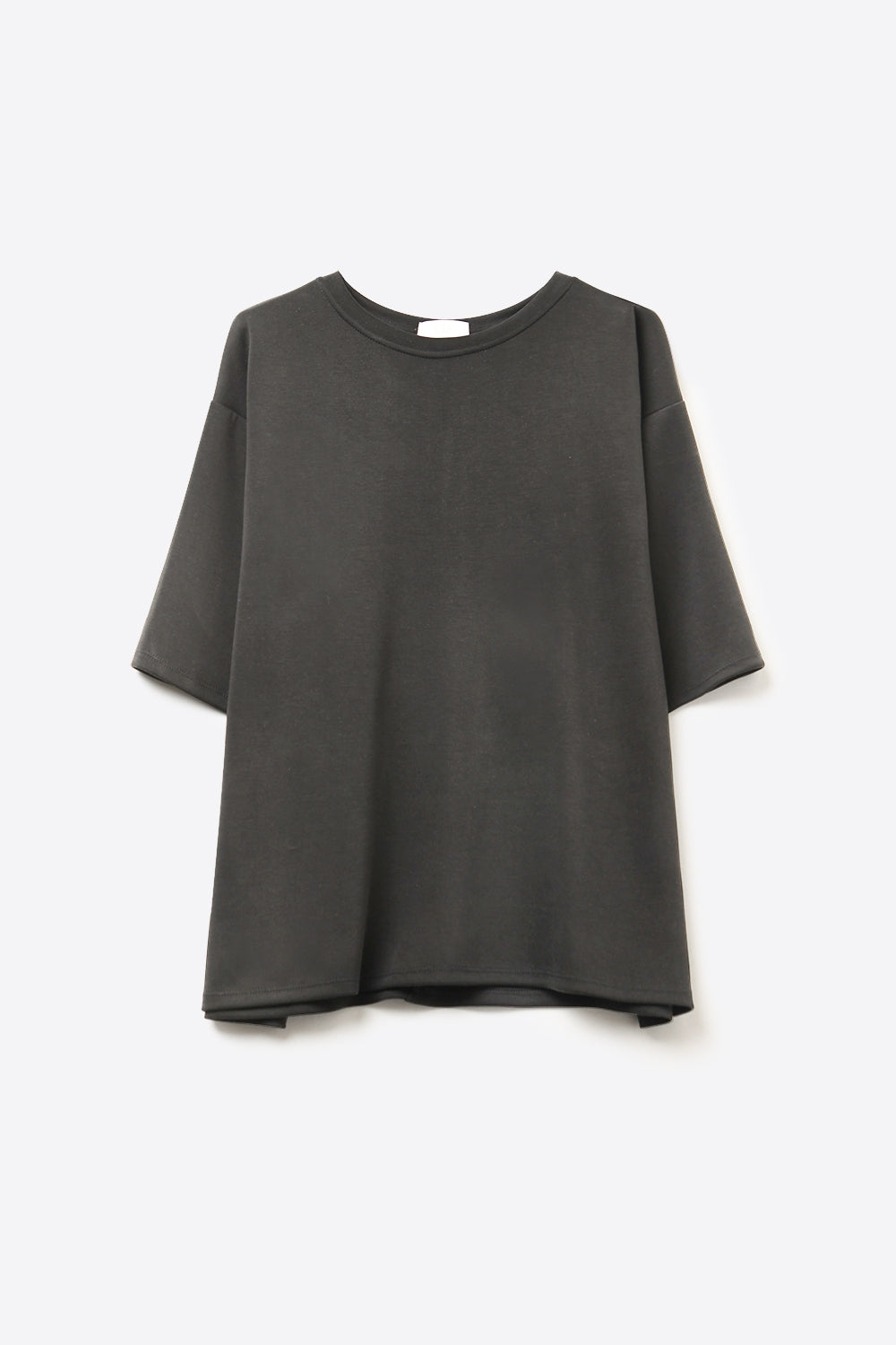 Sweat-shirt col rond basique à coupe décontractée en noir
