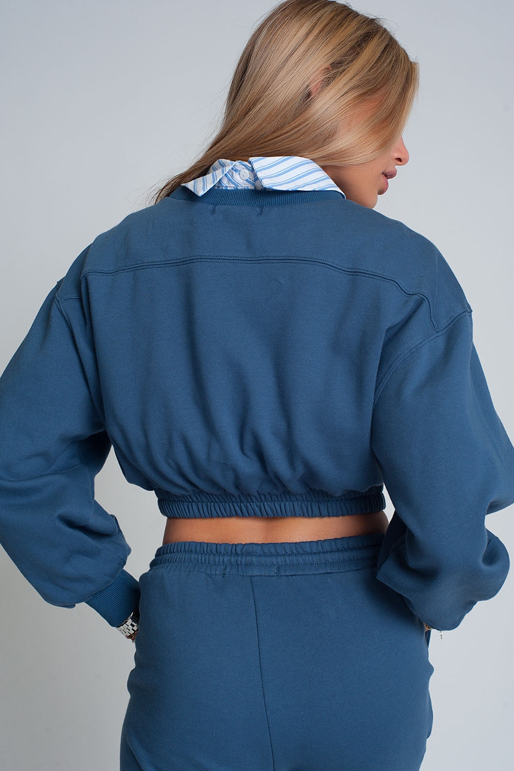 Sweat surdimensionné en forme de bleu
