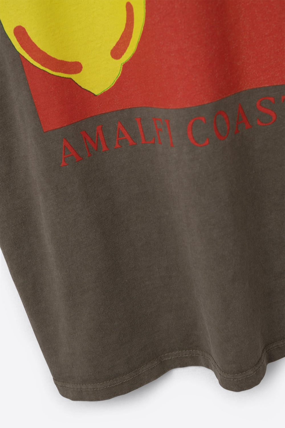 T-shirt coupe décontractée avec imprimé La Dolce Vita en marron clair