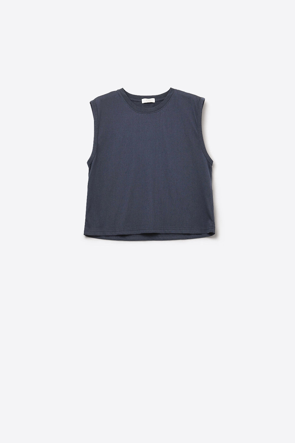 T-shirt en coton sans manches Navy
