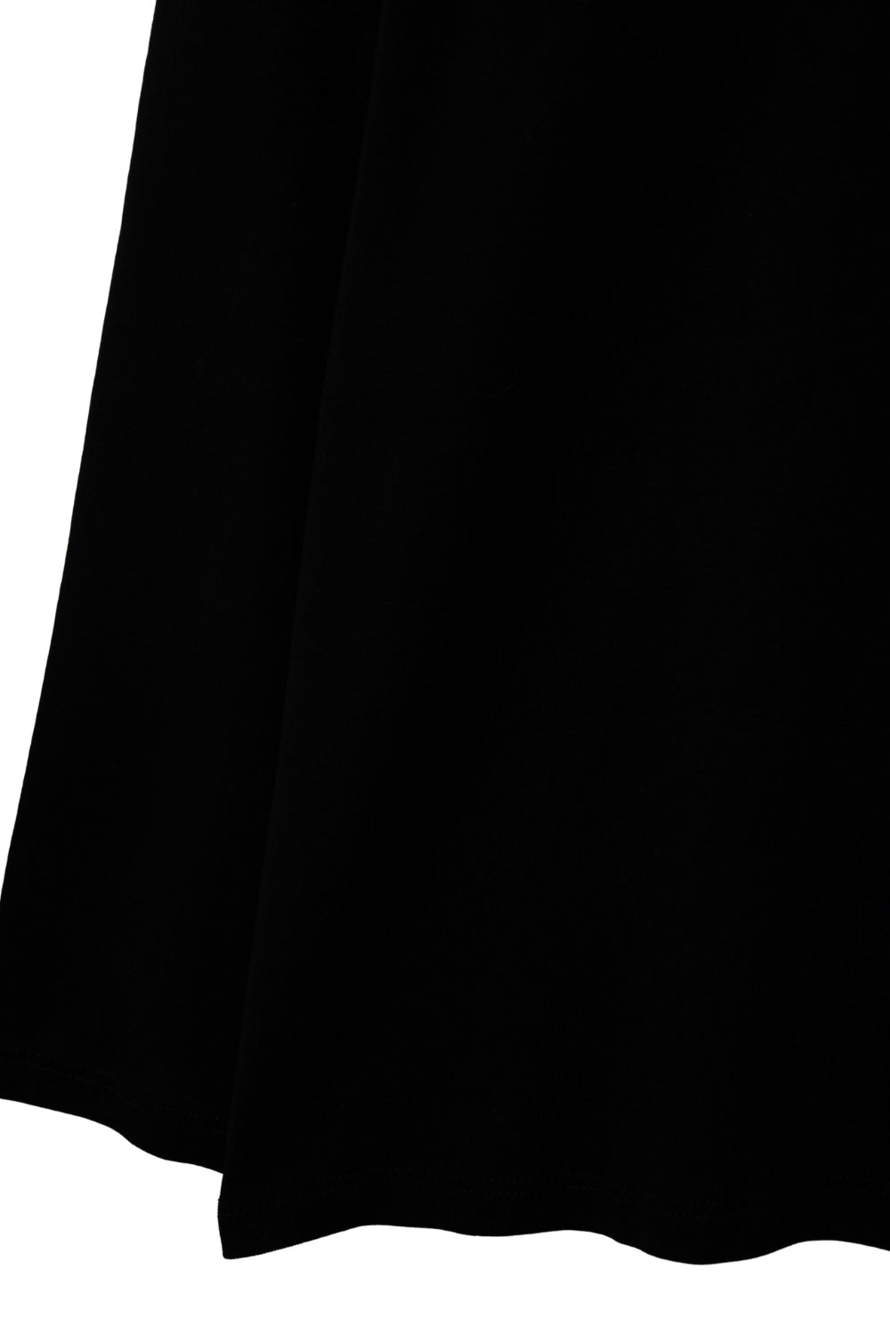 T-Shirt noir à manches longues avec large col ras du cou