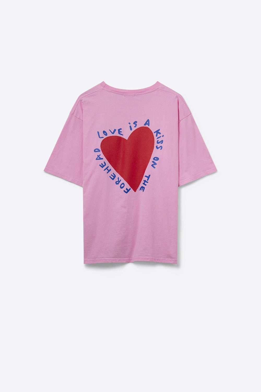 T-shirt rose Avec l'Amour c'est un Baiser sur le Front