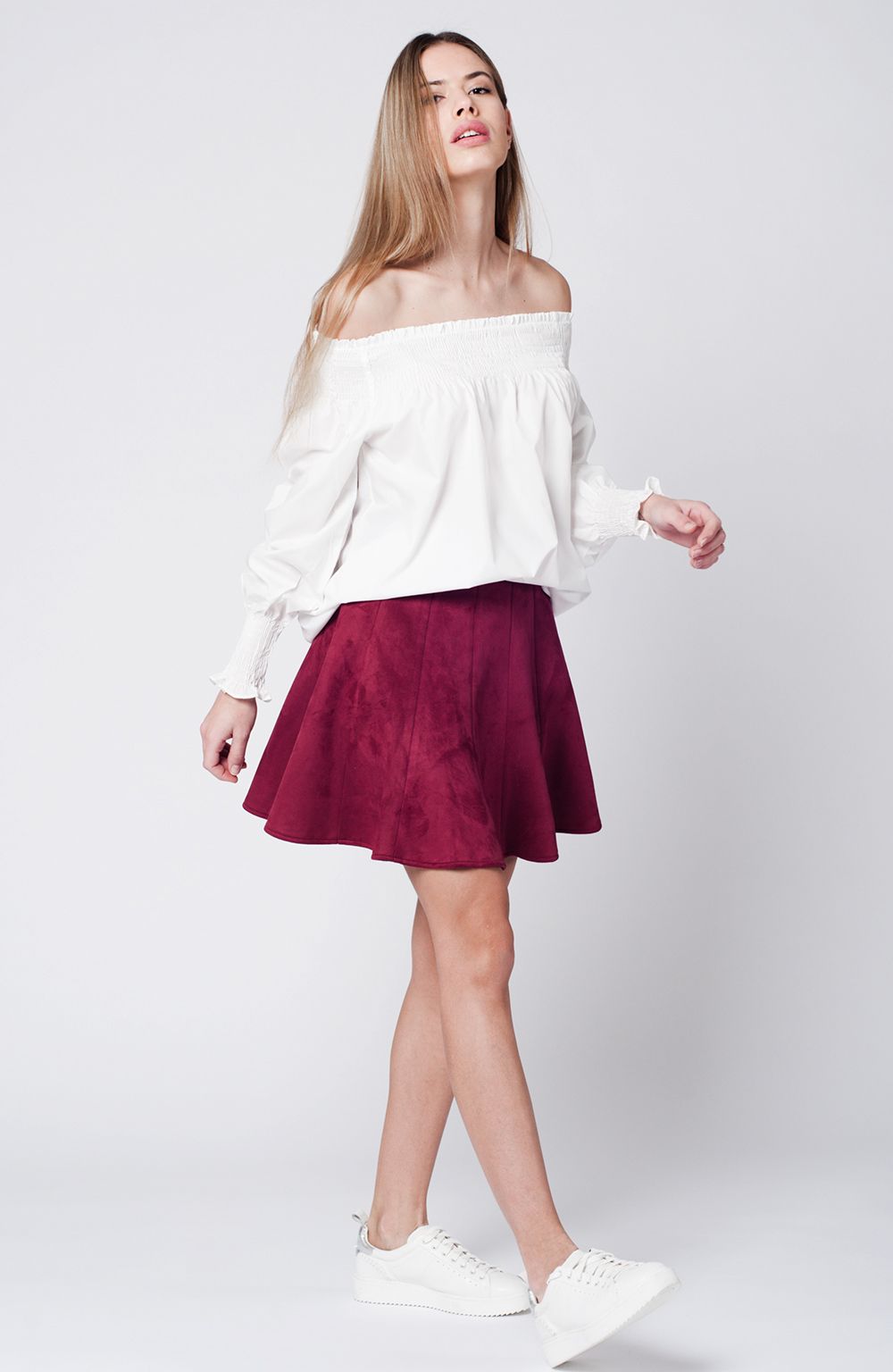 Top blanc en popeline