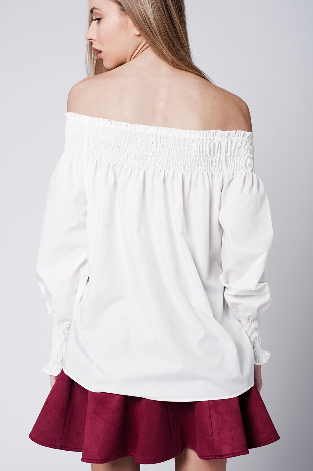 Top blanc en popeline