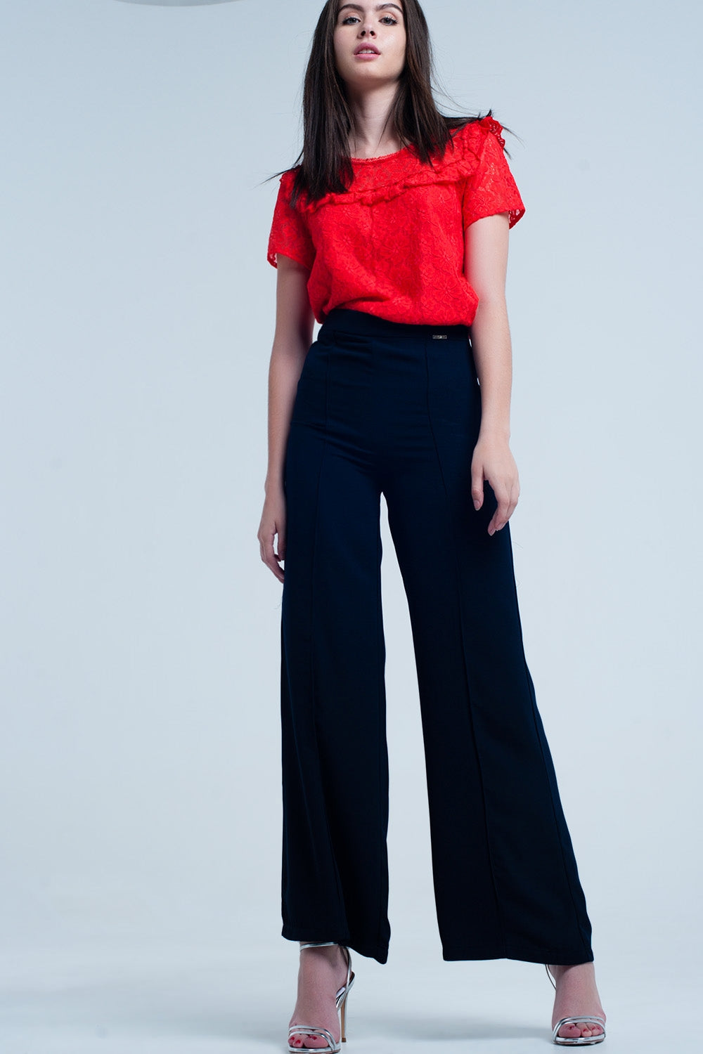 Top en dentelle fleur d'oranger